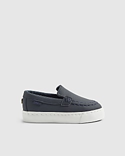 Mini Boys Navy Loafers
