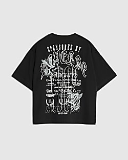Boys Black Revenge Gothic T-Shirt