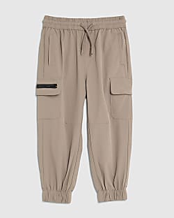 Mini Boys Stone Zip Cargo Trousers