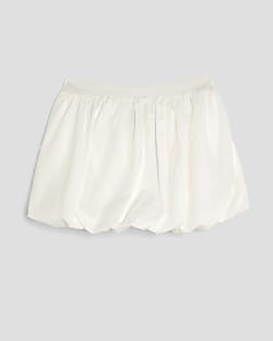 Girls White Bubble Hem Skirt
