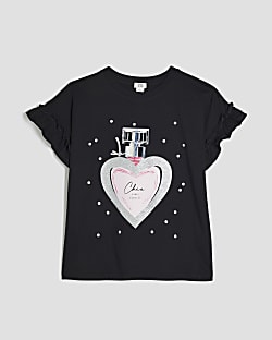 Girls Black Perfume T-Shirt