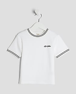 Mini Boys Ecru Ringer Les Amis T-Shirt