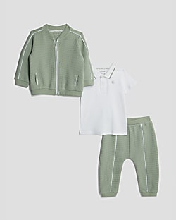 Baby Boys Khaki Bomber Jacket Set