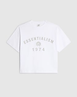 Boys White Essentialism RR T-Shirt