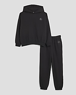 Boys Black RR Hoodie And Joggers Set