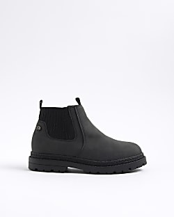 Mini Boys Black Borg Lined Chelsea Boots