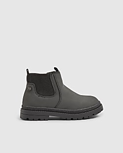 Mini Boys Black Borg Lined Chelsea Boots
