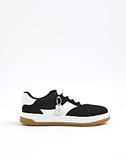 Boys Black Lace Up Trainers