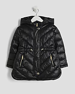 Mini Girls Black Padded Jacket