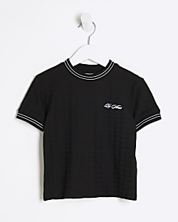 Mini Boys Black Les Amis T-Shirt