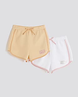 Girls Coral 2 Pack Runner Shorts