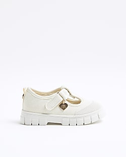 Mini Girls Cream Mary Jane Shoes