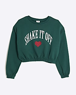 Topshop glitter heart hoodie on sale
