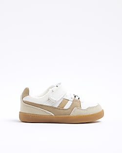 Mini Boys White Mesh Plimsolls