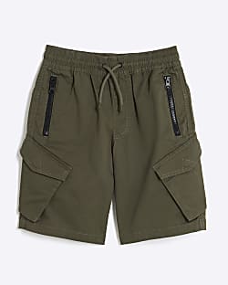 Boys Khaki Front Pocket Cargo Shorts