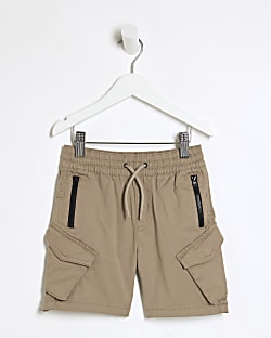 Mini Boys Stone Front Pocket Cargo Shorts