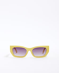 Girls Yellow Narrow Sunglasses