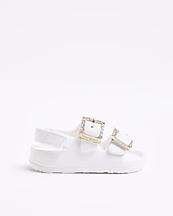 Mini Girls Pearl Double Buckle Sandals