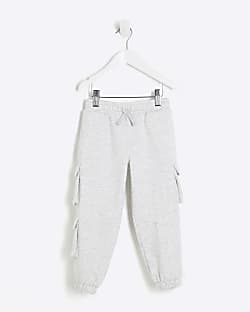 Mini Boys Grey Cargo Joggers
