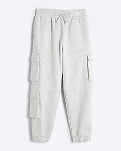 Boys Grey Cargo Joggers