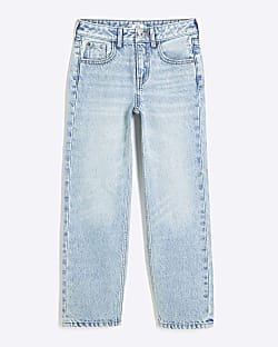 Girls Blue Straight Leg Jeans