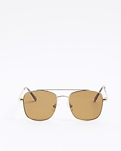 Boys Tortoise Metal Navigator Sunglasses