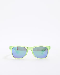Boys Lime Foldable Wayfarer Sunglasses