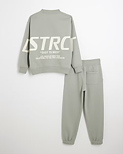 Khaki District Sweatshirt Set