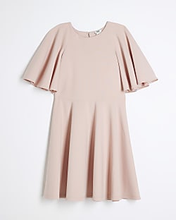 Girls Pink Scuba Skater Dress