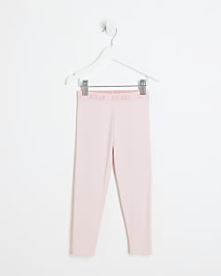 Mini Girls Pink RI Waistband Leggings