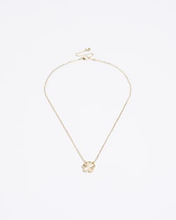 Gold colour flower necklace