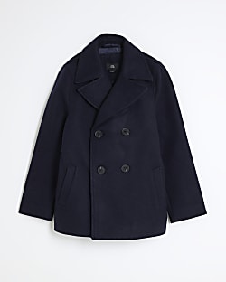 Boys navy pea coat clearance