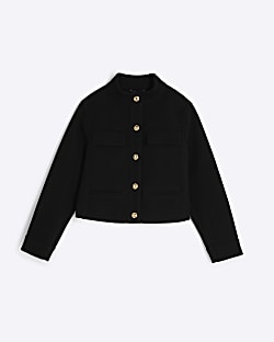 Girls Red Button Jacket River Island
