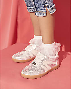 Girls red trainers best sale