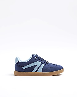 Boys navy blue trainers clearance