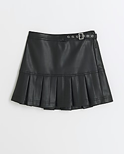 Leather pleated skirt river island hot sale