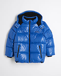 Boys blue puffer coat new arrivals