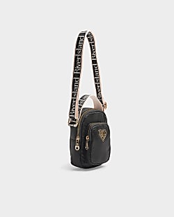 Black zip cross body bag online