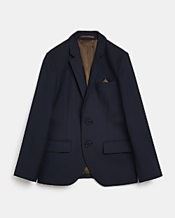 Boys navy tailored suit jacket