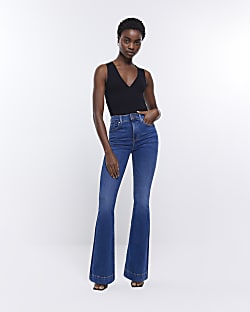 Kick flare jeans river island on sale