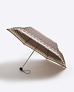 Brown RI monogram umbrella