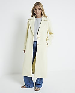 River island yellow coat 2025