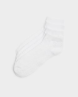White zig zag socks multipack