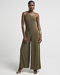 Green jumpsuit river island deals