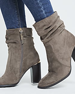 River island black slouch boots clearance