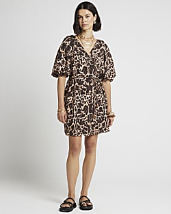 Animal print dress river island new arrivals