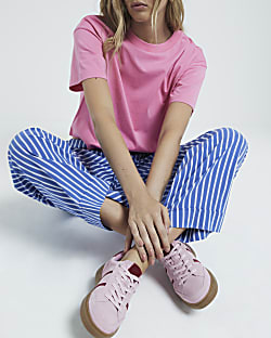 Pink suede slip on sneakers deals