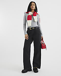 Petite Black Relaxed Straight Jeans