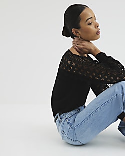 River island black jumper shop