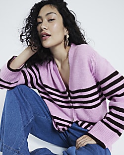 River island pink bobble cardigan new arrivals